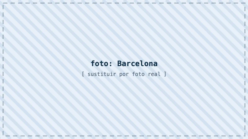Furgoneta de fontanería circulando por Barcelona